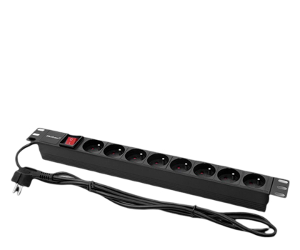 Power Distribution Unit (PDU) Qoltec Pionowa Listwa zasilająca PDU do RACK  16A  8xSCHUKO  1.8m